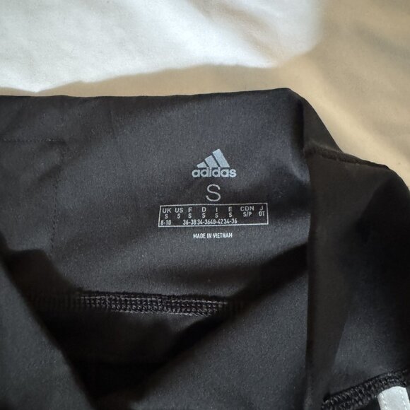 Adidas Black Three-Stripe Leggings – Size Small - Picture 4 of 7